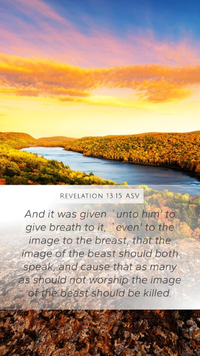 Revelation 13:15 ASV Bible Verse Image