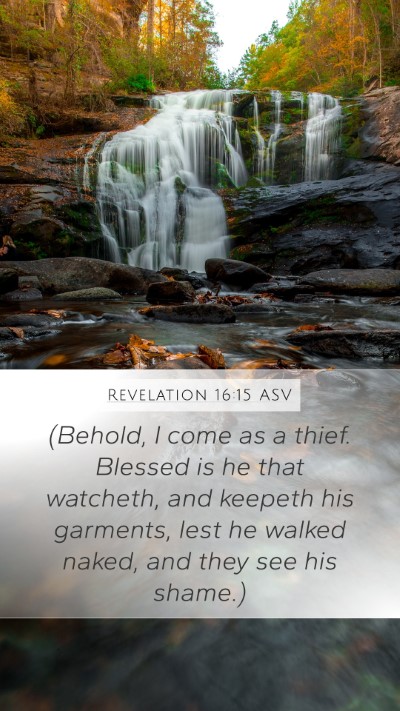 Revelation 16:15 ASV Bible Verse Image