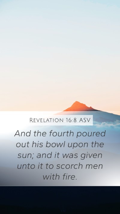 Revelation 16:8 ASV Bible Verse Image