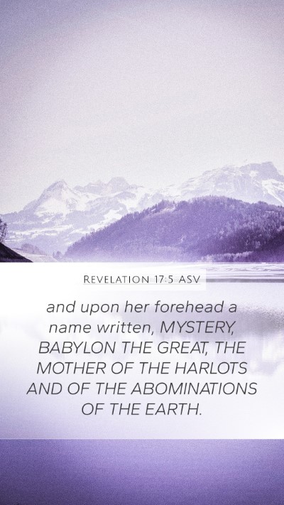 Revelation 17:5 ASV Bible Verse Image