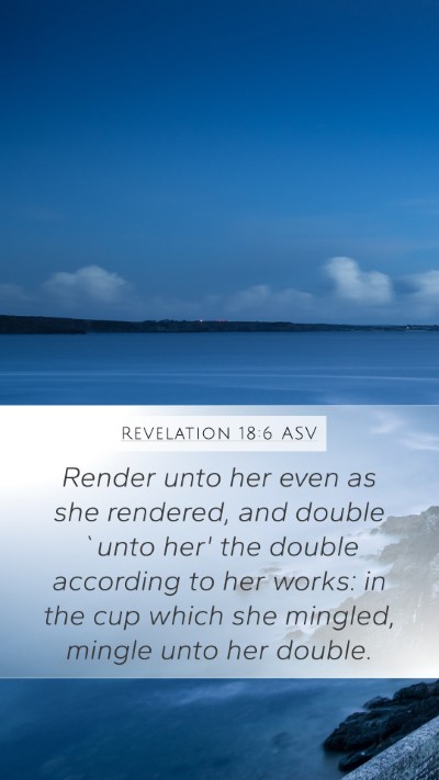 Revelation 18:6 ASV Bible Verse Image