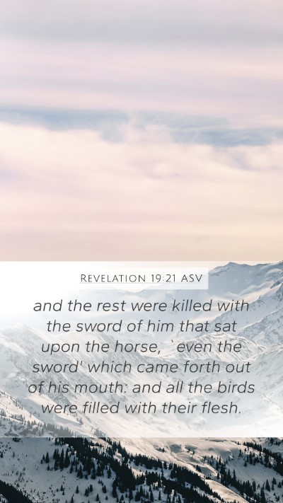 Revelation 19:21 ASV Bible Verse Image