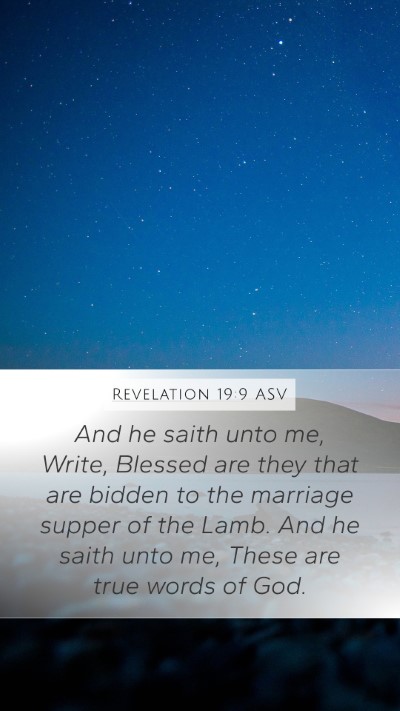 Revelation 19:9 ASV Bible Verse Image