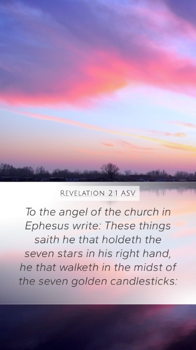 Revelation 2:1 ASV Bible Verse Image