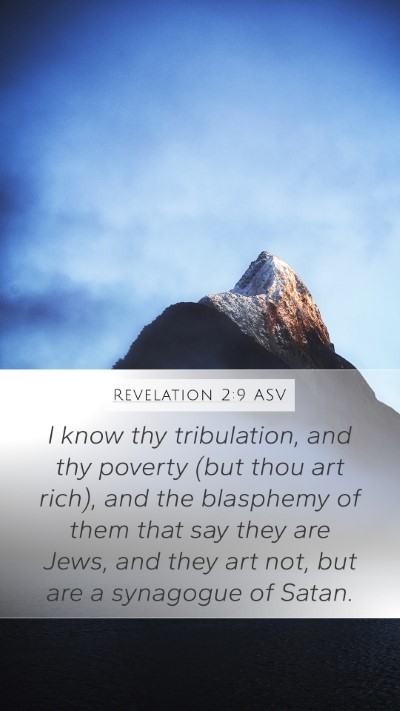 Revelation 2:9 ASV Bible Verse Image