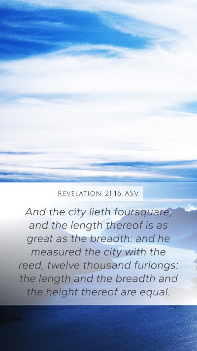 Revelation 21:16 ASV Bible Verse Image