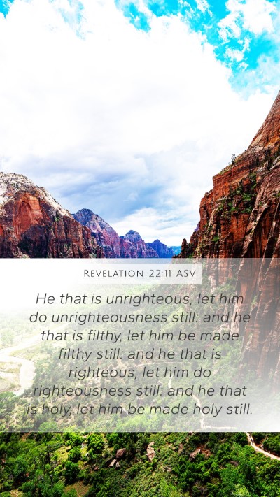 Revelation 22:11 ASV Bible Verse Image