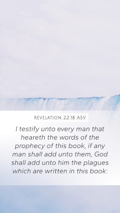 Revelation 22:18 ASV Bible Verse Image