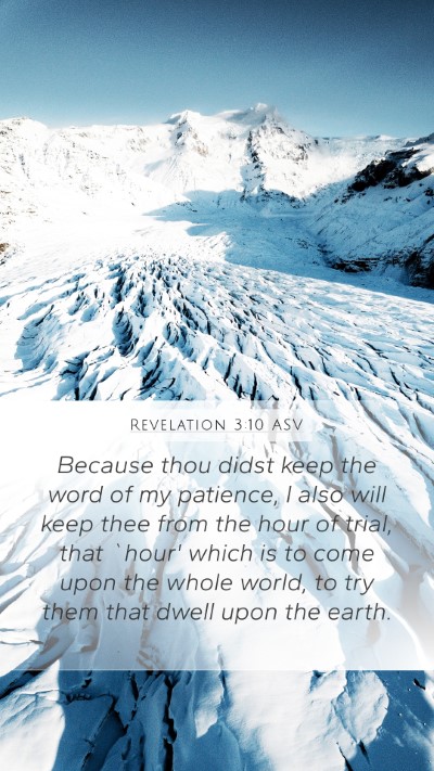 Revelation 3:10 ASV Bible Verse Image