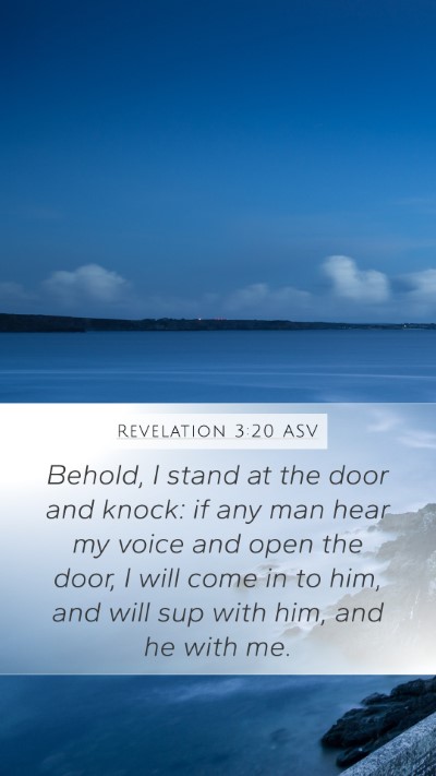 Revelation 3:20 ASV Bible Verse Image