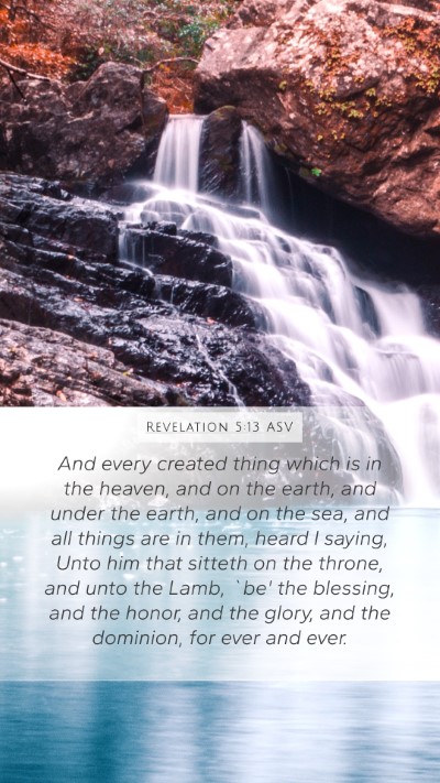 Revelation 5:13 ASV Bible Verse Image