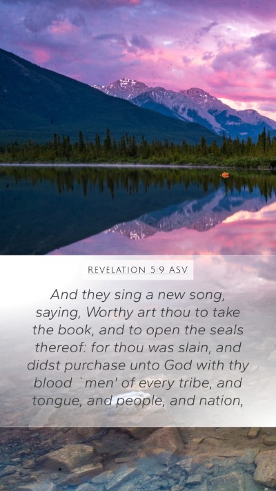 Revelation 5:9 ASV Bible Verse Image
