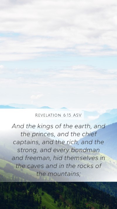 Revelation 6:15 ASV Bible Verse Image