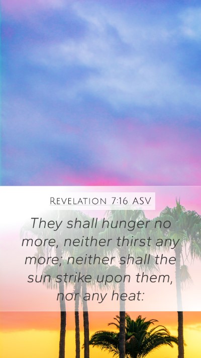 Revelation 7:16 ASV Bible Verse Image