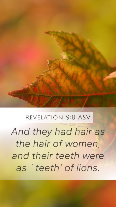 Revelation 9:8 ASV Bible Verse Image