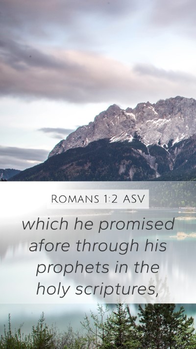 Romans 1:2 ASV Mobile Phone Wallpaper - which he promised afore through his prophets in - Mobile Bible Verse Wallpaper