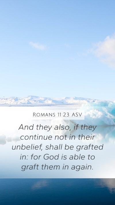 Romans 11:23 ASV Bible Verse Image