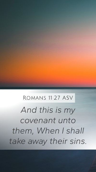 Romans 11:27 ASV Bible Verse Image