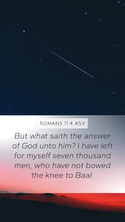 Romans 11:4 ASV Bible Verse Image