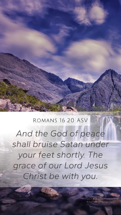 Romans 16:20 ASV Bible Verse Image