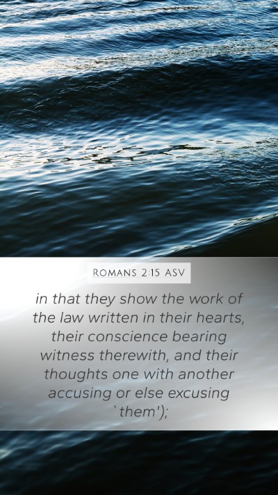 Romans 2:15 ASV Bible Verse Image