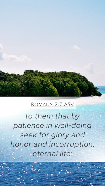 Romans 2:7 ASV Bible Verse Image