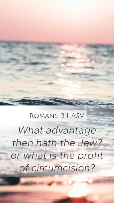 Romans 3:1 ASV Bible Verse Image