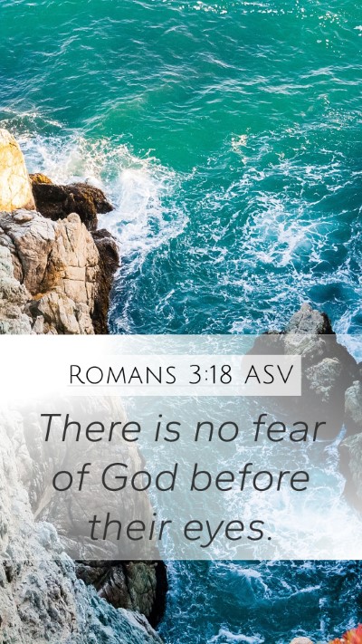 Romans 3:18 ASV Bible Verse Image