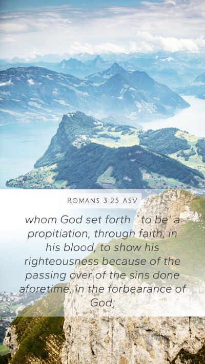 Romans 3:25 ASV Bible Verse Image