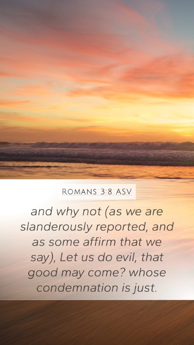 Romans 3:8 ASV Bible Verse Image