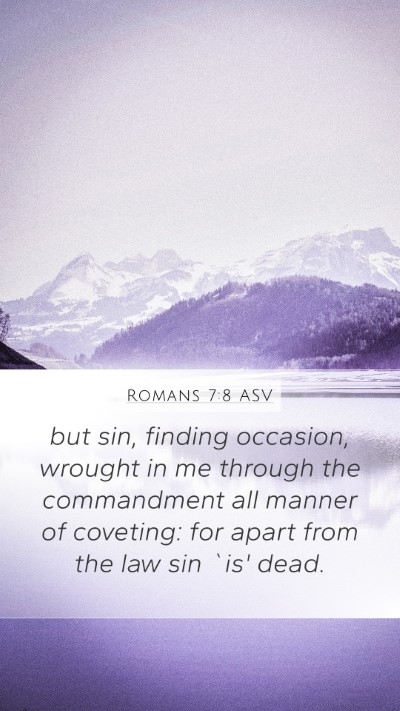 Romans 7:8 ASV Bible Verse Image