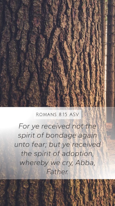 Romans 8:15 ASV Bible Verse Image