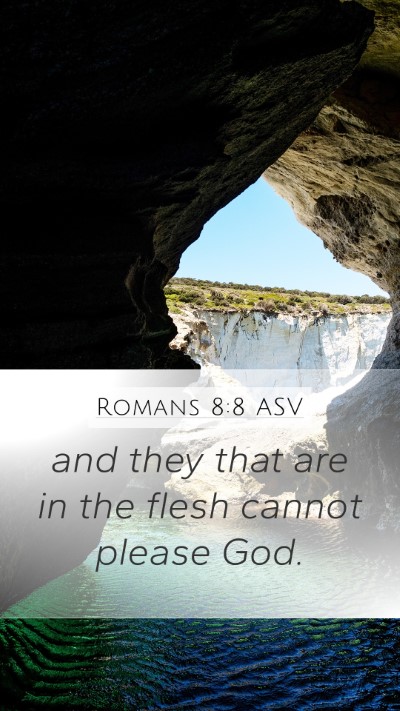 Romans 8:8 ASV Bible Verse Image