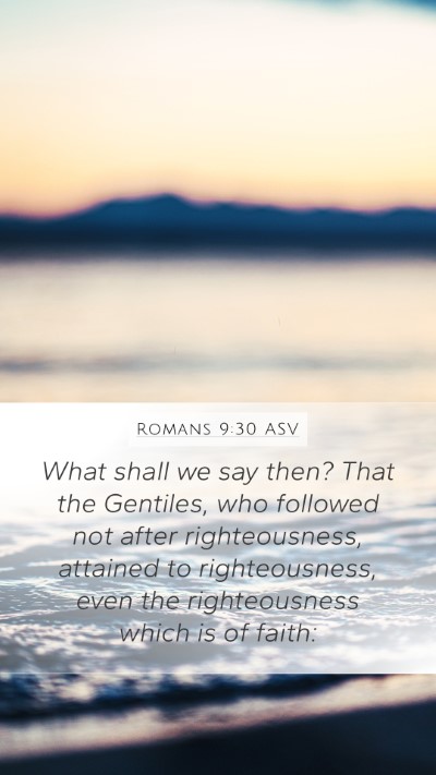 Romans 9:30 ASV Bible Verse Image