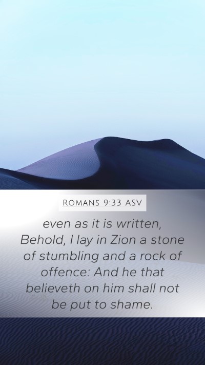 Romans 9:33 ASV Bible Verse Image