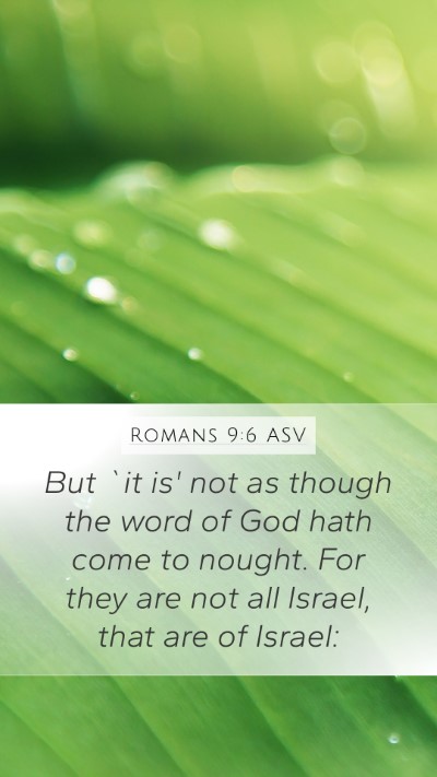 Romans 9:6 ASV Bible Verse Image