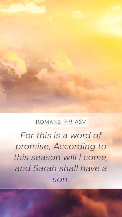 Romans 9:9 ASV Bible Verse Image