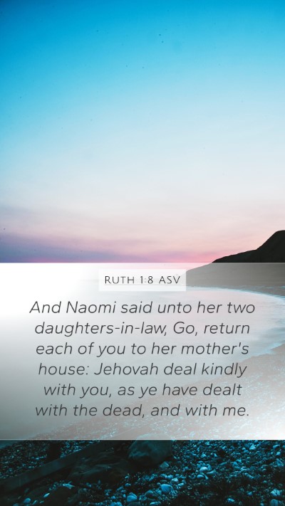Ruth 1:8 ASV Bible Verse Image