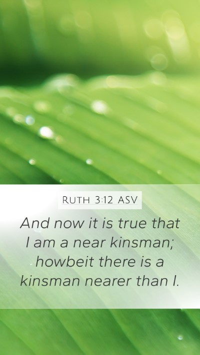 Ruth 3:12 ASV Mobile Phone Wallpaper - And now it is true that I am a near kinsman; - Mobile Bible Verse Wallpaper