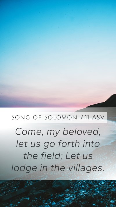 Song of Solomon 7:11 ASV Bible Verse Image