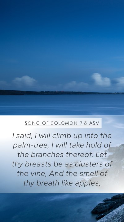 Song of Solomon 7:8 ASV Bible Verse Image