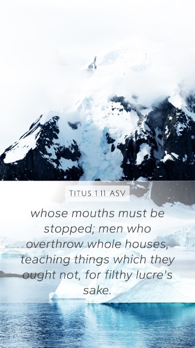 Titus 1:11 ASV Bible Verse Image
