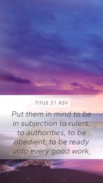 Titus 3:1 ASV Bible Verse Image