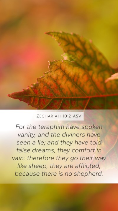 Zechariah 10:2 ASV Bible Verse Image