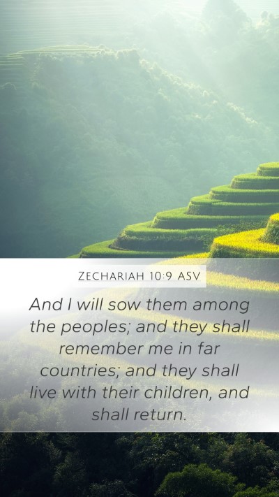 Zechariah 10:9 ASV Bible Verse Image