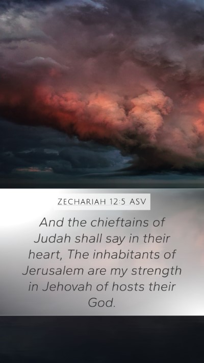 Zechariah 12:5 ASV Bible Verse Image