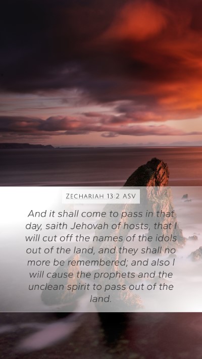 Zechariah 13:2 ASV Bible Verse Image