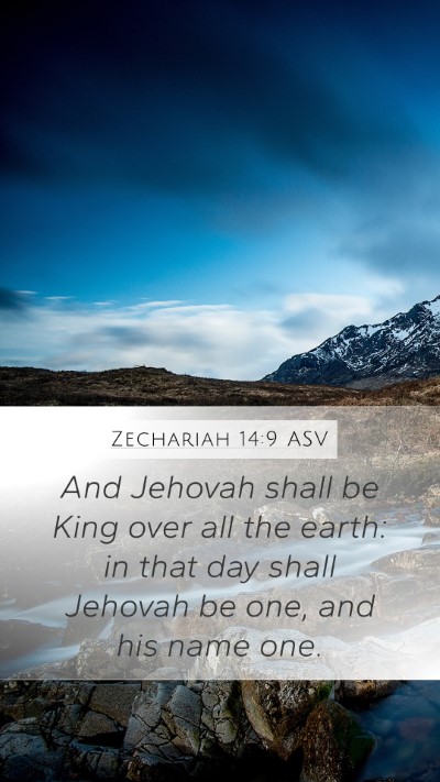 Zechariah 14:9 ASV Bible Verse Image