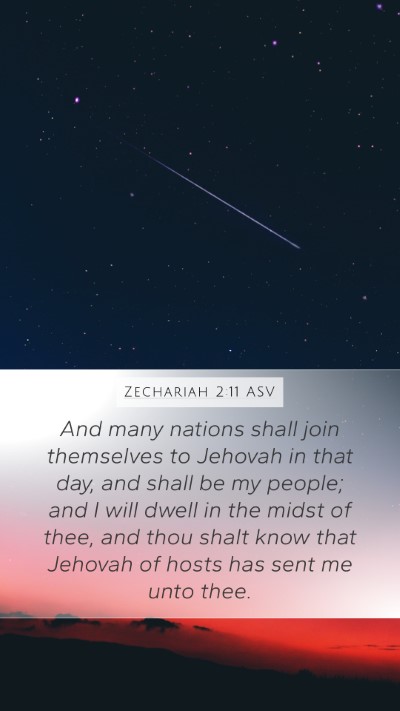 Zechariah 2:11 ASV Bible Verse Image