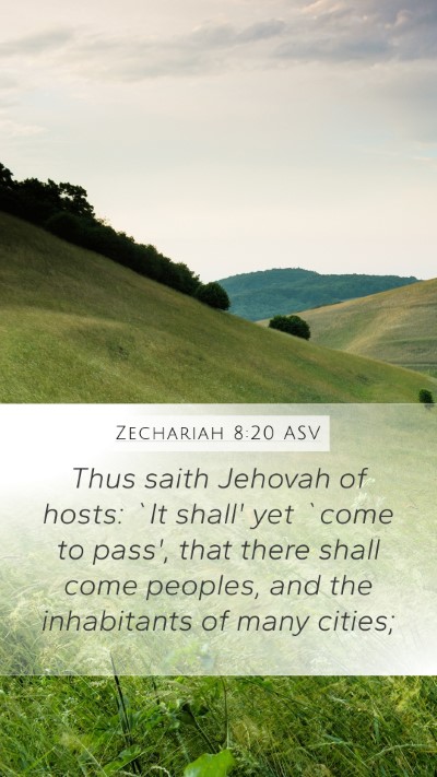 Zechariah 8:20 ASV Bible Verse Image